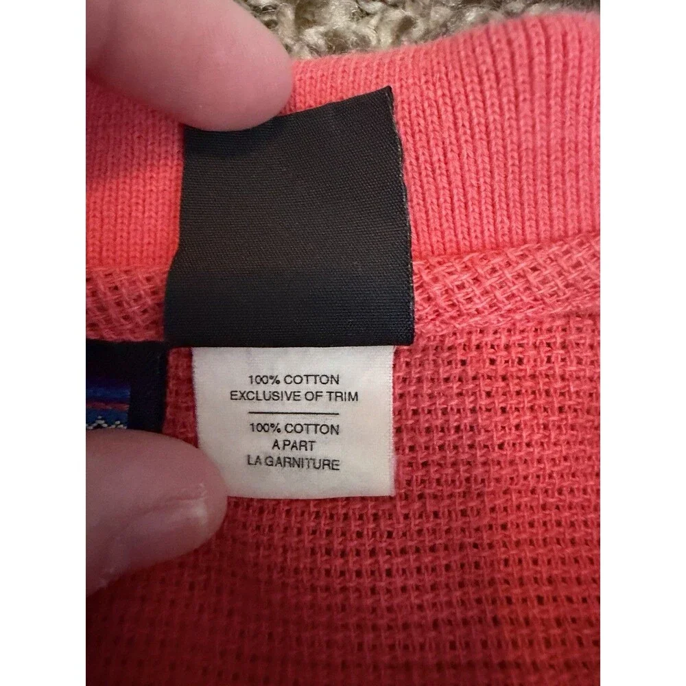 Patagonia Polo Shirt Mens Large Made in Hong Kong Short Sleeve Coral Red VTG